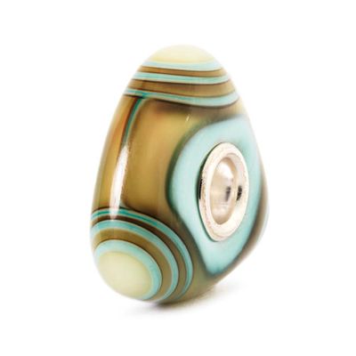 Trollbeads TR-61474 Kraal Waterranddriehoek (retired) zilver-glas