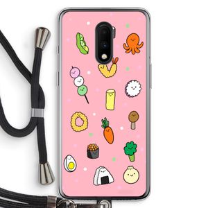 Happy bento friends: OnePlus 7 Transparant Hoesje met koord