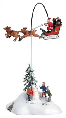 Lemax santa claus is coming to town vliegende kerstman 2005