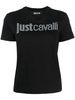 Just Cavalli t-shirt en coton à logo strassé - Noir - thumbnail