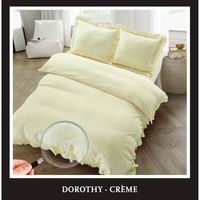 Hotel Home Collection - Dekbedovertrek - Dorothy - 240x200/220 +2*60x70 cm - Creme - thumbnail