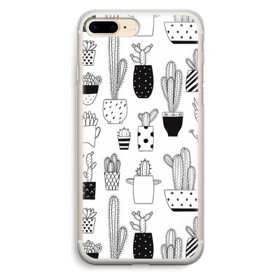 Cactusmotief: iPhone 7 Plus Transparant Hoesje