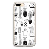 Cactusmotief: iPhone 7 Plus Transparant Hoesje