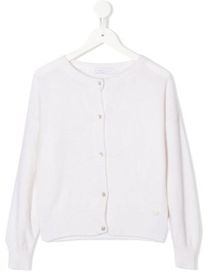 Monnalisa cardigan à encolure ronde - Tons neutres