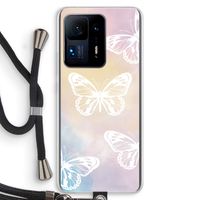 White butterfly: Xiaomi Mi Mix 4 Transparant Hoesje met koord