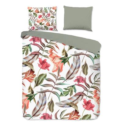 Dekbedovertrek Sierra - Tweepersoons (200x200 cm) - Meerkleurig Microvezel - Dessin: Bloemen, Veren - Pure - Dekbed-Discounter.nl