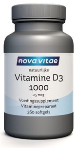 Nova Vitae Vitamine D3 1000IE Softgels