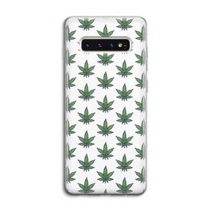 Weed: Samsung Galaxy S10 4G Transparant Hoesje