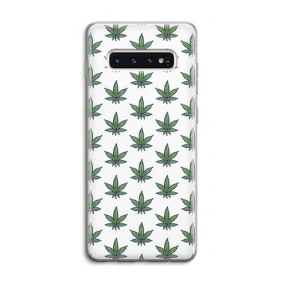 Weed: Samsung Galaxy S10 4G Transparant Hoesje