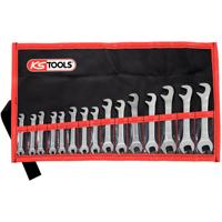 KS Tools 517.1700 517.1700 Dubbele steeksleutelset Sleutelbreedte (metrisch) 3.2 - 17 mm