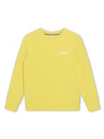 BOSS Kidswear sweat en coton mélangé à logo imprimé - Jaune