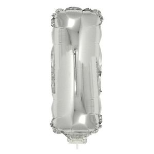 Opblaasbare letter ballon I zilver