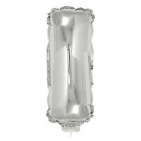 Opblaasbare letter ballon I zilver