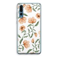 Peachy flowers: Huawei P20 Pro Transparant Hoesje