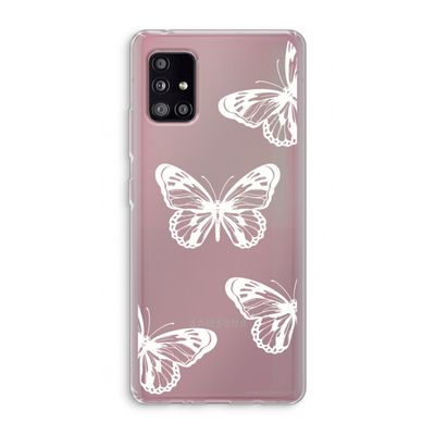 White butterfly: Samsung Galaxy A51 5G Transparant Hoesje