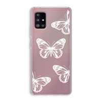 White butterfly: Samsung Galaxy A51 5G Transparant Hoesje