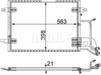 Condensor, airconditioning MAHLE, u.a. für Audi, VW - thumbnail