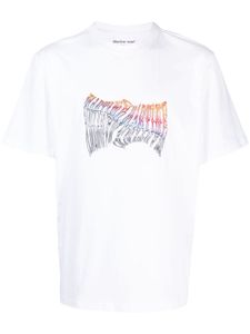 Martine Rose surrealist face-print cotton T-shirt - Blanc