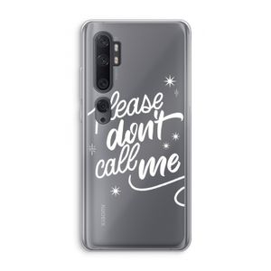 Don't call: Xiaomi Mi Note 10 Pro Transparant Hoesje