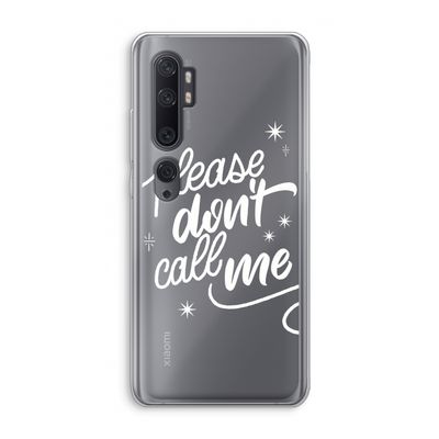 Don't call: Xiaomi Mi Note 10 Pro Transparant Hoesje