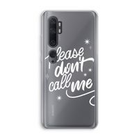 Don't call: Xiaomi Mi Note 10 Pro Transparant Hoesje
