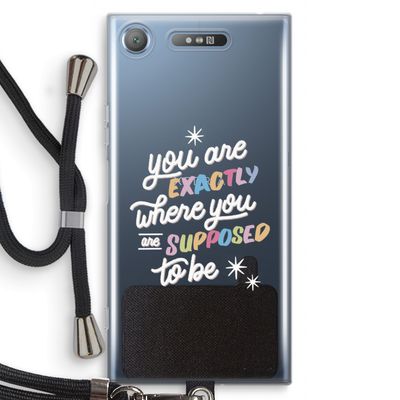 Right Place: Sony Xperia XZ1 Transparant Hoesje met koord