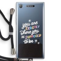 Right Place: Sony Xperia XZ1 Transparant Hoesje met koord