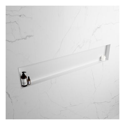 Wandnis Solid Surface Easy | In- en opbouw | 150x30x8 cm | 1 vak | Talc