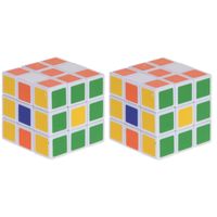 2x Magische kubus puzzel spelletjes 3,5 cm speelgoed - thumbnail