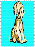 Sunarts doe het zelf pakket model Hond puppie 80 x 210 cm artikelnummer D143 - thumbnail