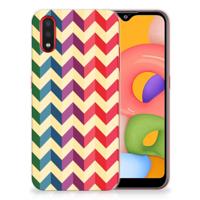 Samsung Galaxy A01 | TPU bumper | Zigzag Multi Color