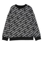 Karl Lagerfeld Kids sweat à logo Diagonal imprimé - Noir