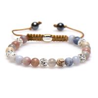 Karma Armband Spiral Sandy Sea White Crystal