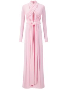 Giambattista Valli robe longue drapée en cachemire mélangé - Rose