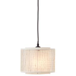 Brilliant Hanglamp Odar zwart met zandkleur lampenkap 99481/09