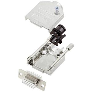 encitech DTZK09-HDS15-W-K 6355-8012-11 D-sub female connectorset 180 ° Aantal polen: 15 Soldeerkelk 1 stuk(s)