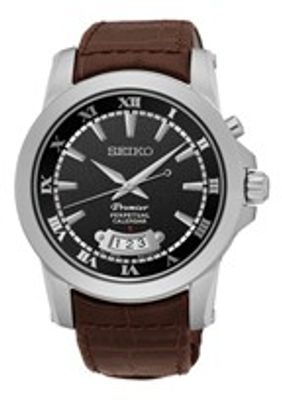Seiko horlogeband SNQ149P1 / 6A32 00X0 Leder Donkerbruin 21mm + bruin stiksel