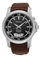 Seiko horlogeband SNQ149P1 / 6A32 00X0 Leder Donkerbruin 21mm + bruin stiksel