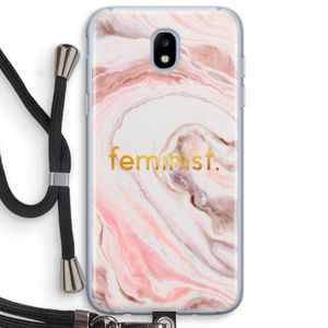 Feminist: Samsung Galaxy J5 (2017) Transparant Hoesje met koord