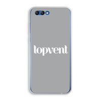 Topvent Grijs Wit: Honor 10 Transparant Hoesje