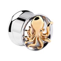 Double Flared Tunnel met Octopus Chirurgisch staal 316L Tunnels & Plugs