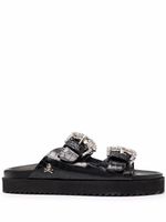 Philipp Plein sandales Cocco en cuir - Noir - thumbnail