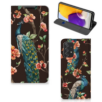 Samsung Galaxy A72 (5G/4G) Hoesje maken Pauw met Bloemen