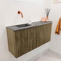 Toiletmeubel Mondiaz Joya Dlux | 91.6 cm | Meubelkleur Dusk | Faye wastafel Sombra Wasbak Links | Zonder kraangat(en)
