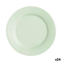Eetbord Luminarc Plumi Paradise Ver Groen Glas Ø 2,24 cm (24 Stuks)