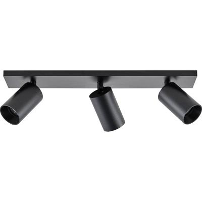 Deko Light 348250 Can Tilt eckig, 3x 7,5 W GU10, Schwarz Plafondopbouwarmatuur GU10 7.5 W Zwart