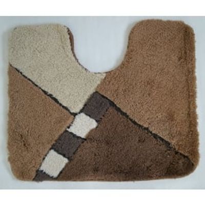 Wicotex toiletmat 50 x 60 cm beige geblokt