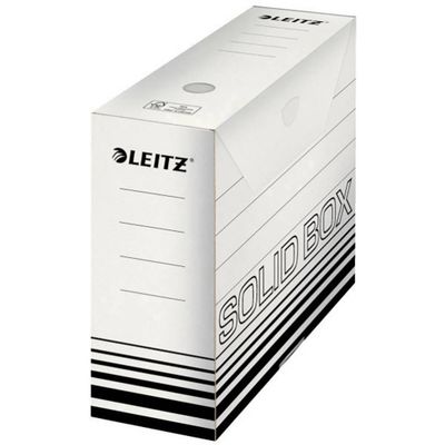Leitz Opbergdoos 6128-00-01 10 cm x 25.7 cm x 33 cm Karton (dun) Wit, Zwart 10 stuk(s)