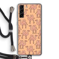 Kameel: Samsung Galaxy S21 Plus Transparant Hoesje met koord