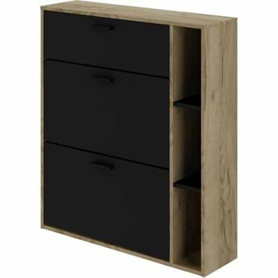 Schoenenrek Leona Bruin Ek Melamine 90 x 25 x 102 cm